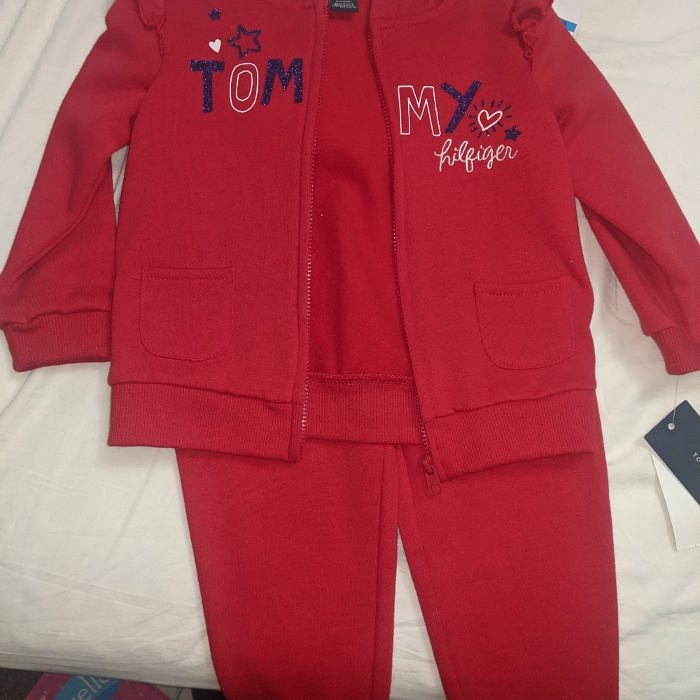 Tommy Hilfiger little girl sweat suit